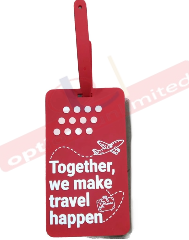 Red PVC Luggage Labels